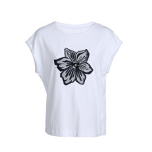 T-shirt brodé de style lâche d&#39;été de dames